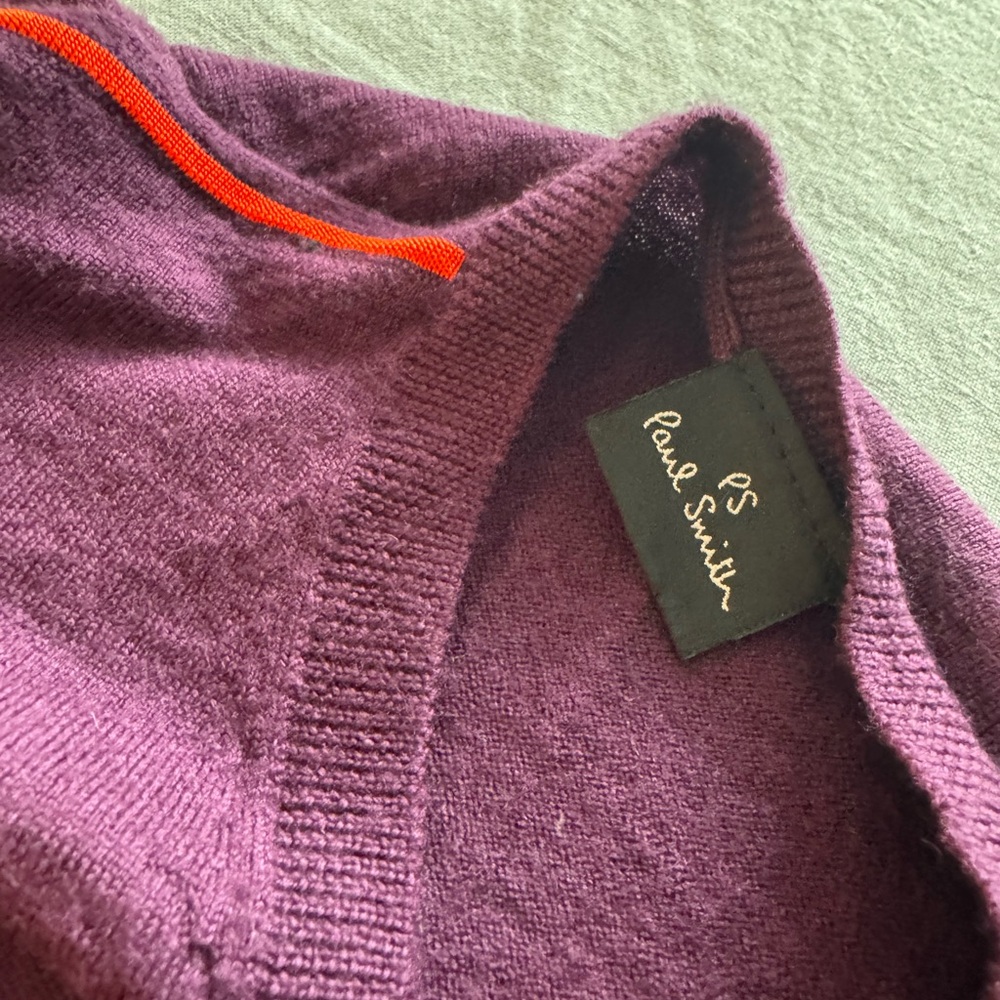 Paul Smith Purple V-Neck Sweater